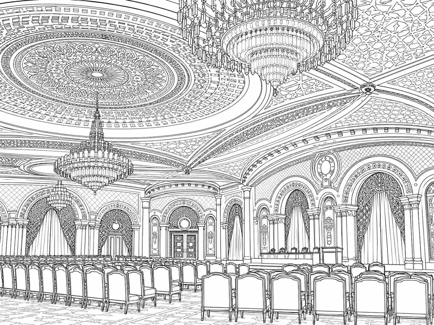 Conference palace interior