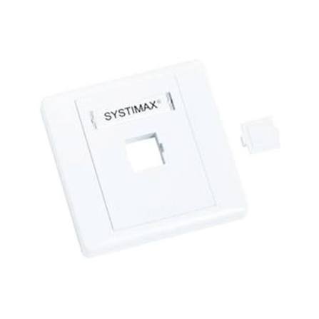 CommScope 760200428 – M10CF Modular Faceplate, one port, white.