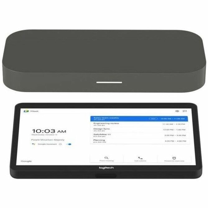 Logitech TAPBASEGGLCTL – Tap + CTL Meet Compute Base Bundle for Google Meet Rooms. Add a USB conference…