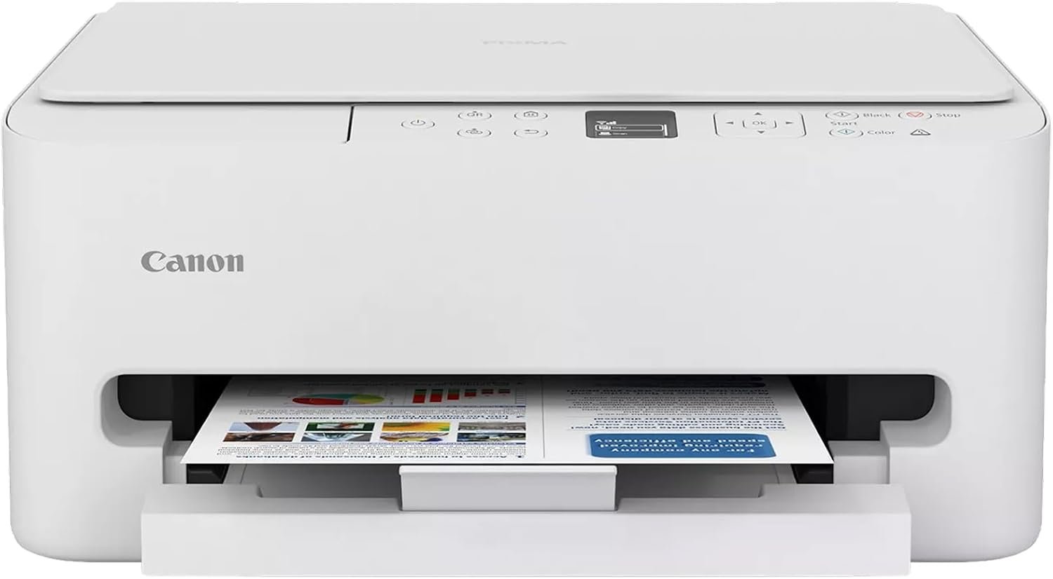 Canon TS6520 – PIXMA TS6520 Wired & Wireless Inkjet Multifunction Printer - Color - White…